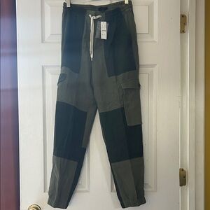 J. Crew Olive Patchwork Cargo Joggers